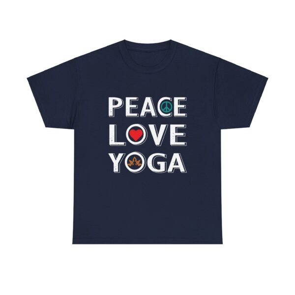 Peace Love Yoga Cotton Tee - Image 51