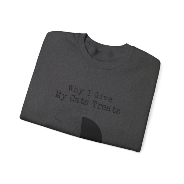 Why I Give My Cats Treats Crewneck Sweatshirt - Image 3