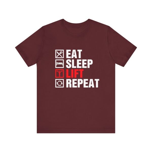 Eat Sleep Lift Repeat Short Sleeve Tee - Image 41