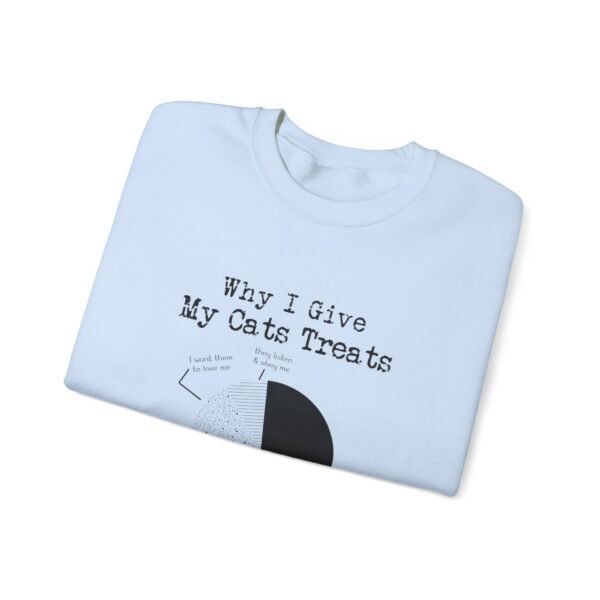 Why I Give My Cats Treats Crewneck Sweatshirt - Image 12