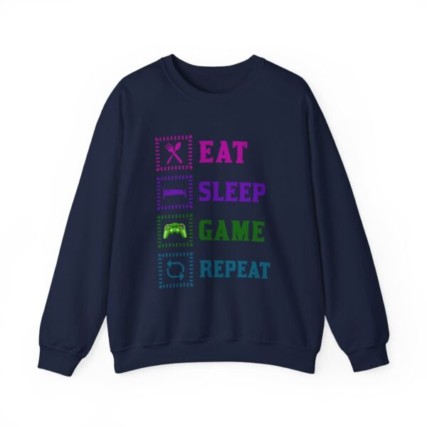 Eat Sleep Game Repeat Crewneck Sweatshirt - Image 16
