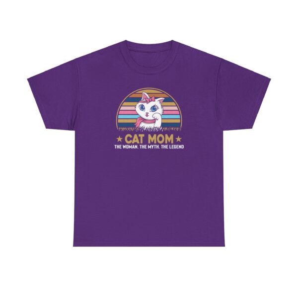 Cat Mom The Legend Heavy Cotton Tee - Image 16