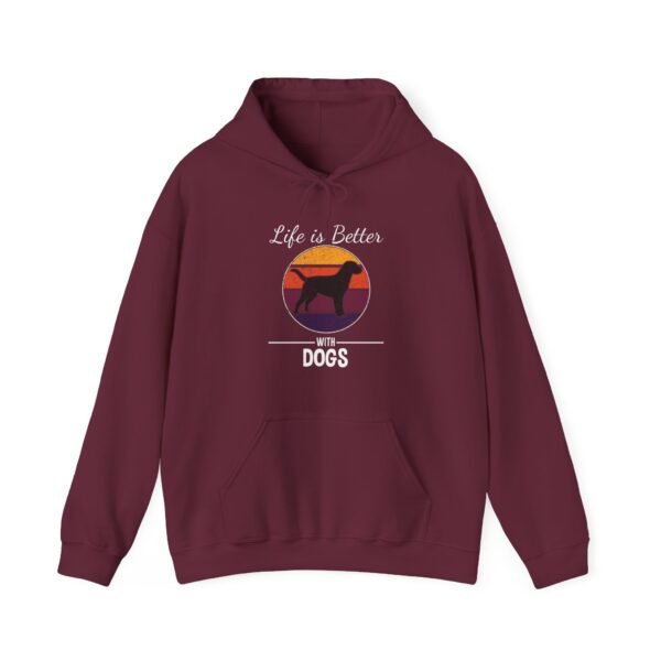 Life is Better with Dogs Hooded Sweatshirt - Image 5