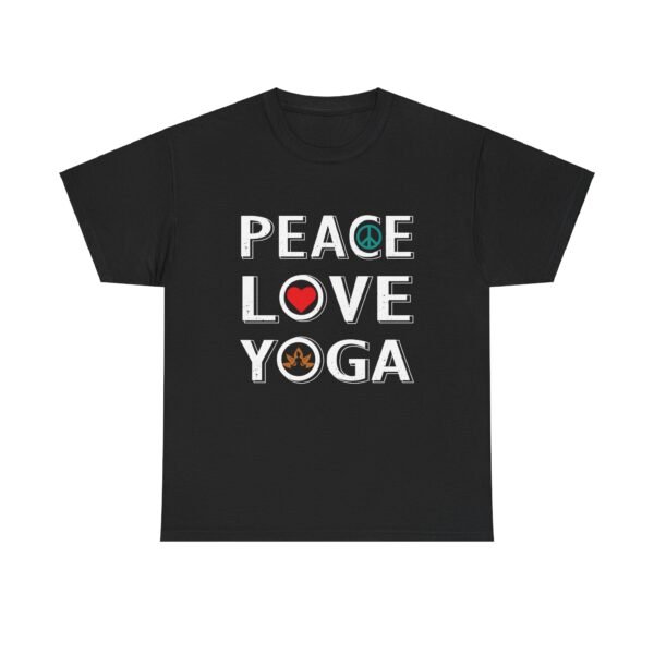 Peace Love Yoga Cotton Tee - Image 26