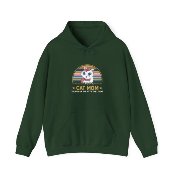 Cat Mom The Legend Hooded Sweatshirt - Image 46