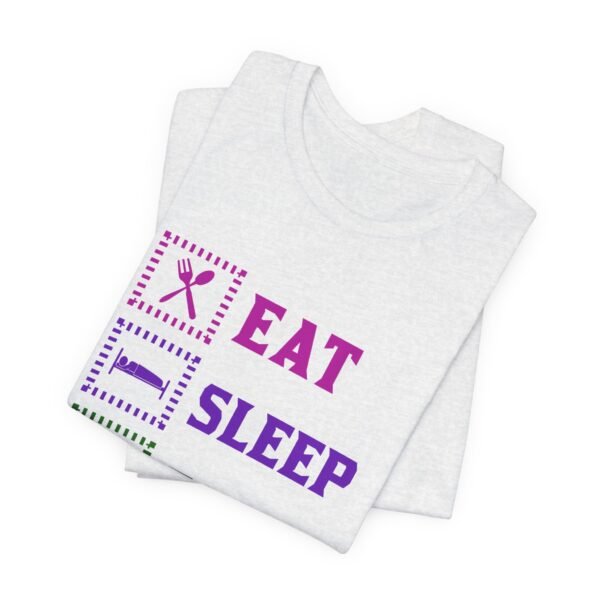 Eat Sleep Game Repeat Short Sleeve Tee - Image 38
