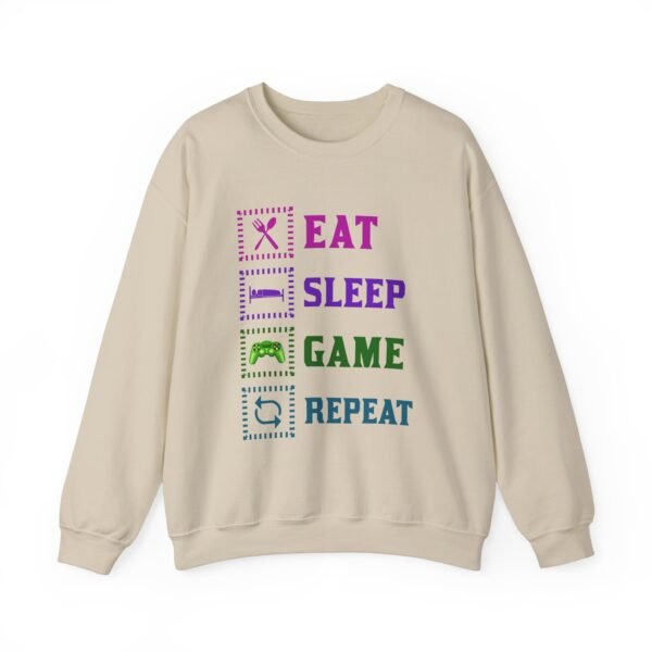 Eat Sleep Game Repeat Crewneck Sweatshirt - Image 10