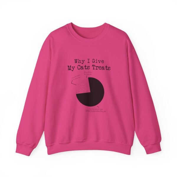Why I Give My Cats Treats Crewneck Sweatshirt - Image 4