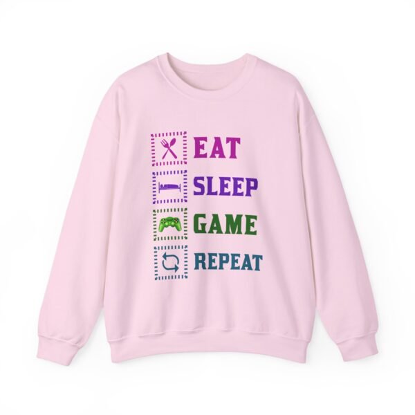 Eat Sleep Game Repeat Crewneck Sweatshirt - Image 13