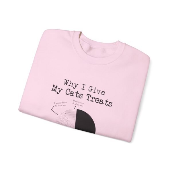 Why I Give My Cats Treats Crewneck Sweatshirt - Image 15