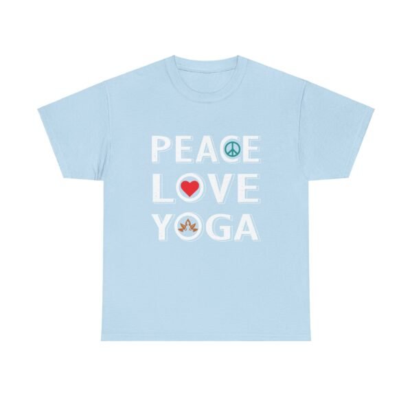Peace Love Yoga Cotton Tee - Image 6