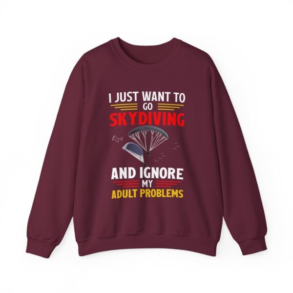 I Just Want To Go Skydiving Crewneck Sweatshirt - Image 4
