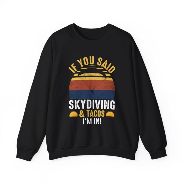 Skydiving & Tacos Crewneck Sweatshirt - Image 4