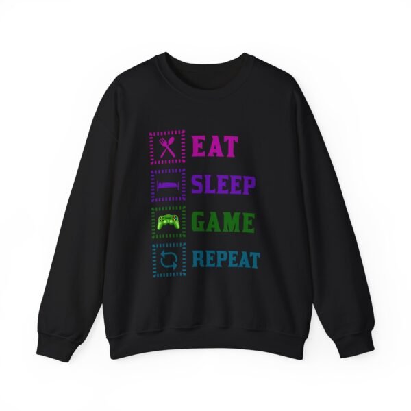 Eat Sleep Game Repeat Crewneck Sweatshirt - Image 7