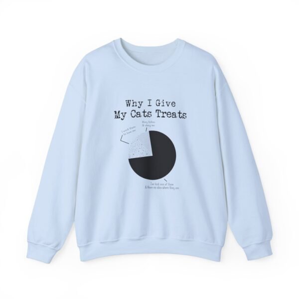 Why I Give My Cats Treats Crewneck Sweatshirt - Image 10