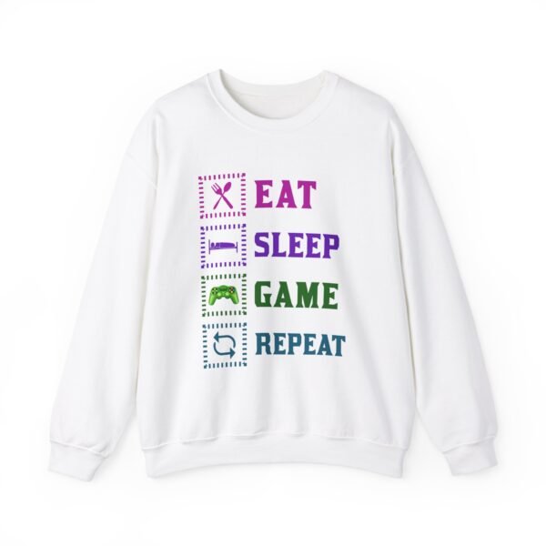 Eat Sleep Game Repeat Crewneck Sweatshirt - Image 19