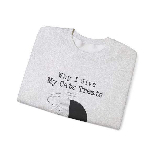 Why I Give My Cats Treats Crewneck Sweatshirt - Image 36