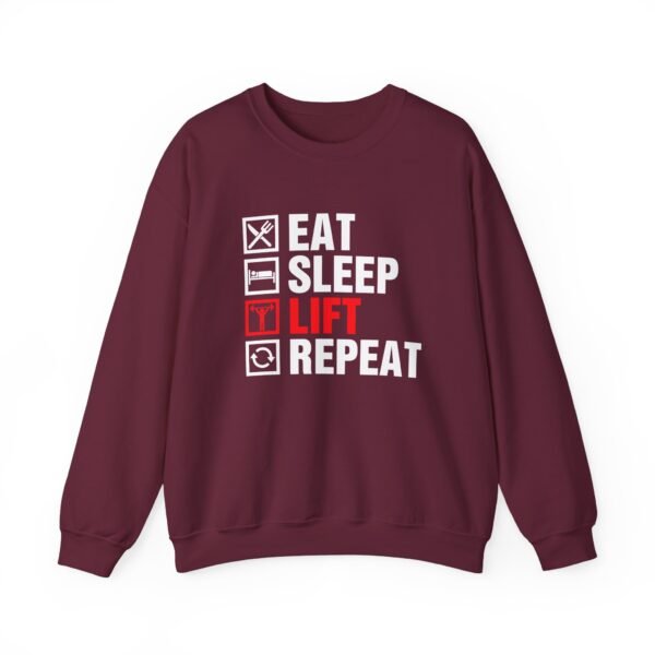 Eat Sleep Lift Repeat Sweatshirt - Image 4
