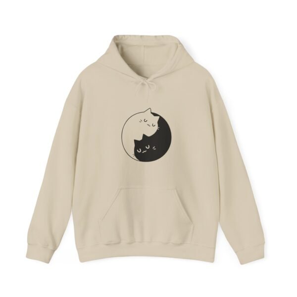 Yin Yang Cats Hooded Sweatshirt - Image 36