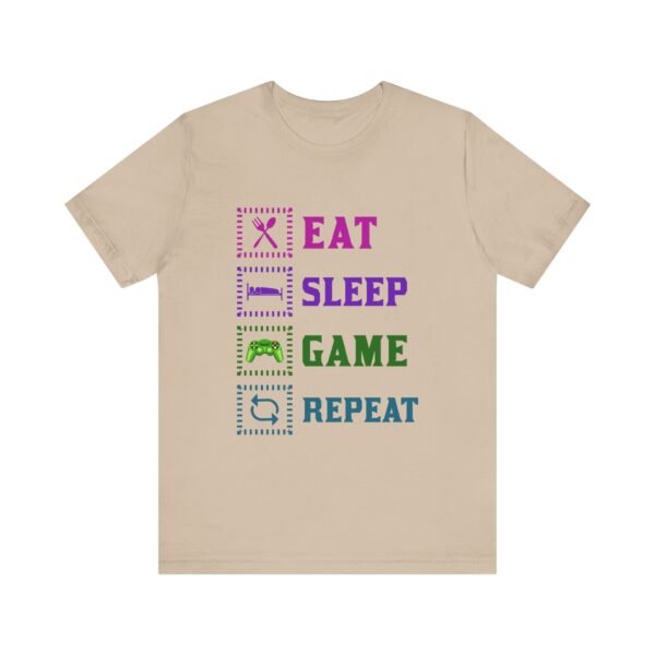 Eat Sleep Game Repeat Short Sleeve Tee - Image 31