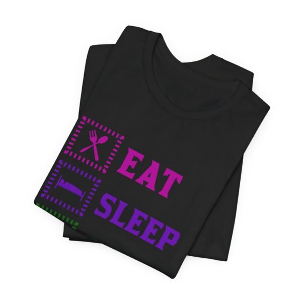 Eat Sleep Game Repeat Short Sleeve Tee - Image 3