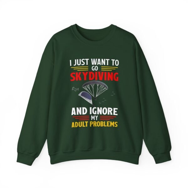 I Just Want To Go Skydiving Crewneck Sweatshirt - Image 7
