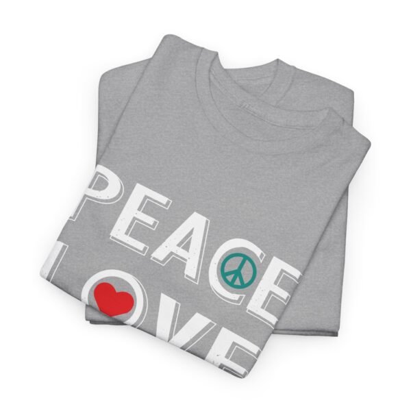Peace Love Yoga Cotton Tee - Image 3