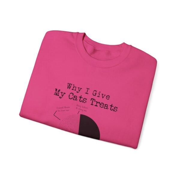 Why I Give My Cats Treats Crewneck Sweatshirt - Image 6