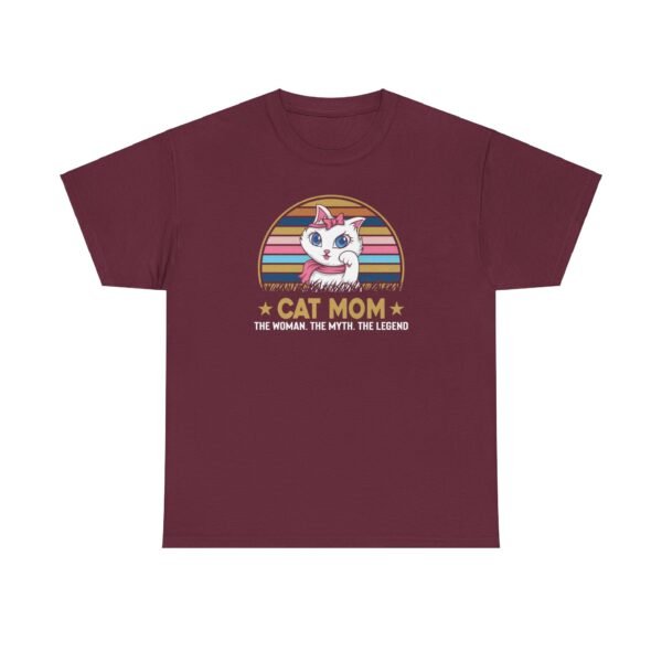 Cat Mom The Legend Heavy Cotton Tee - Image 6