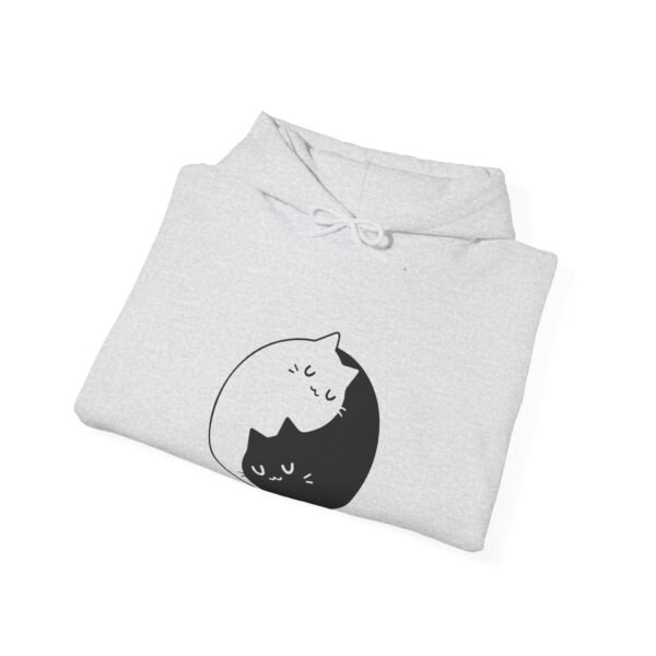 Yin Yang Cats Hooded Sweatshirt - Image 4