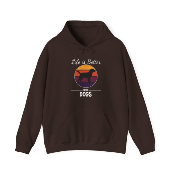 Life is Better with Dogs Hooded Sweatshirt - Image 37