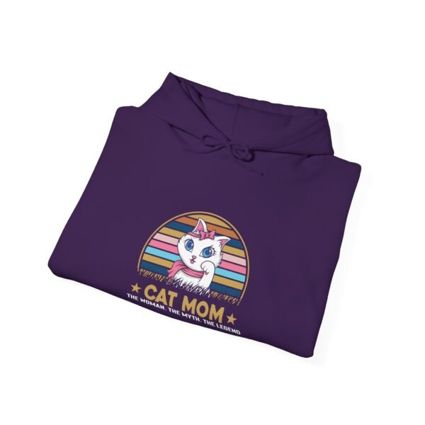 Cat Mom The Legend Hooded Sweatshirt - Image 34