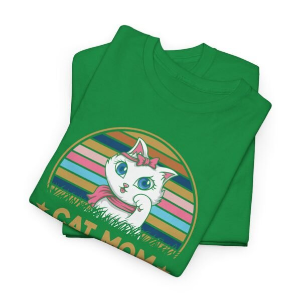 Cat Mom The Legend Heavy Cotton Tee - Image 3