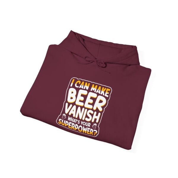 Vanishing Beer Superpower Hooded Sweatshirt - Image 4
