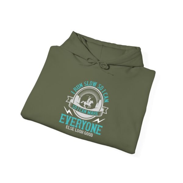 I Run Slow Hooded Sweatshirt - Image 4