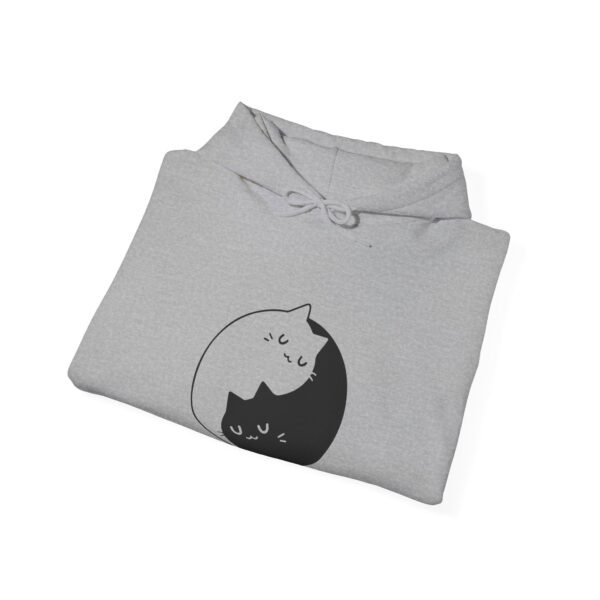 Yin Yang Cats Hooded Sweatshirt - Image 9