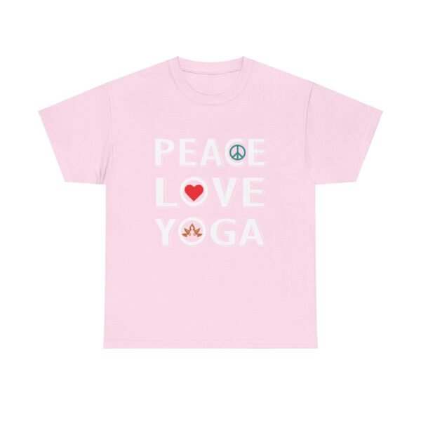 Peace Love Yoga Cotton Tee - Image 41